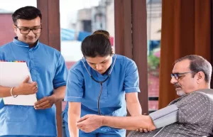Doctors curing a patient